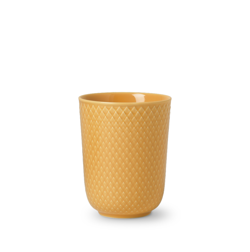 Lyngby Porcelæn Rhombe krus, gul - 33 cl. - Bahne